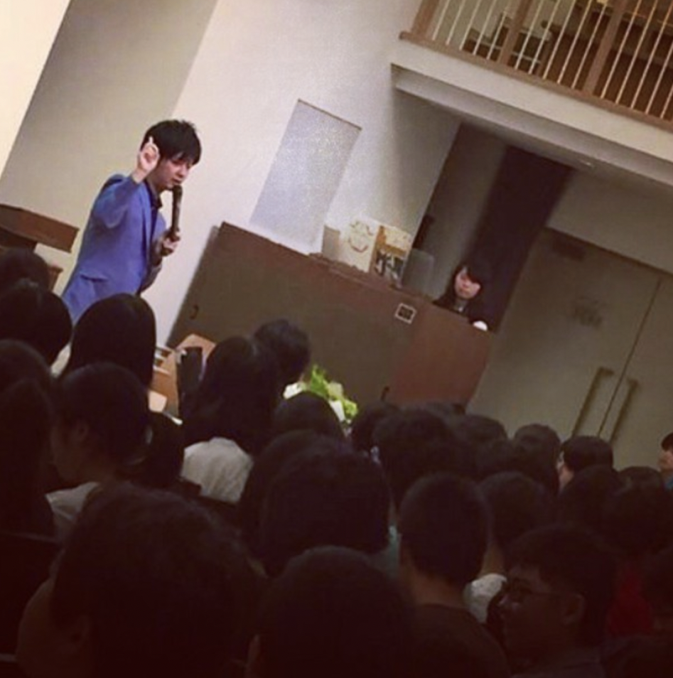 代表の長井が出身校の同志社中学校の講演会に出演しました